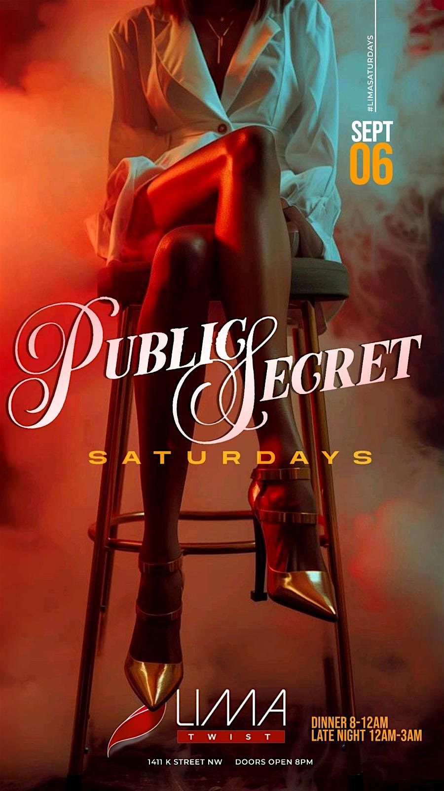 Public Secret - LIMA Saturdays Fine Dining & Late Night Party! | Event in Washington | AllEvents