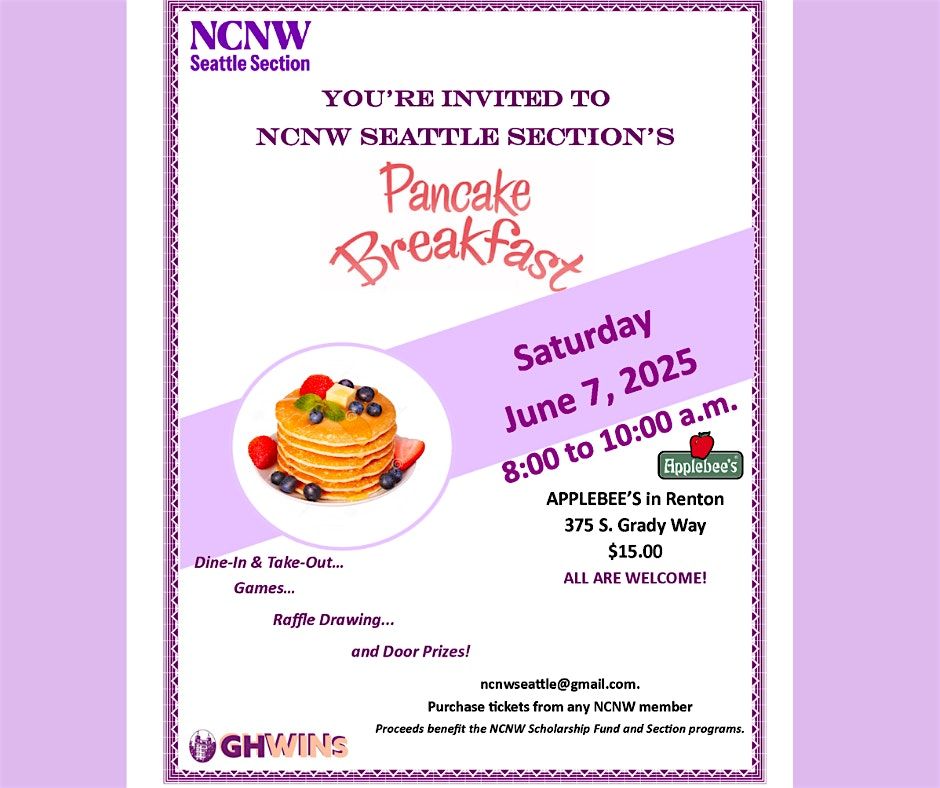 NCNW Seattle Pancake Breakfast Fundraiser, 7 June | Event in Renton | AllEvents