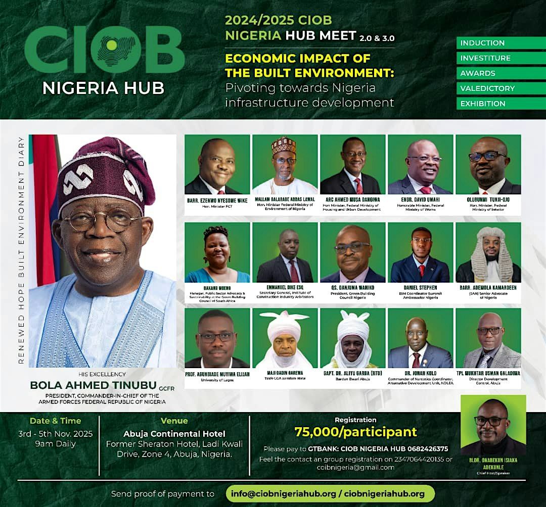 2024/2025 CIOB NIGERIA HUB MEET 2.0 & 3.0, 3 November | Event in Abuja | AllEvents