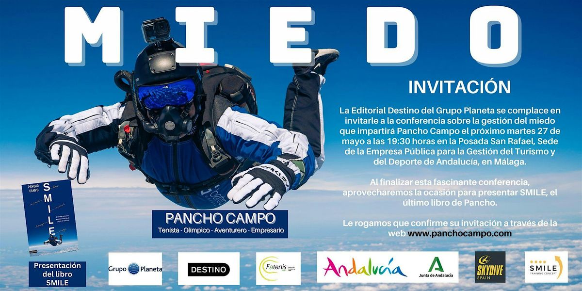 Conferencia MIEDO por Pancho Campo (Málaga), 27 May | Event in Málaga | AllEvents