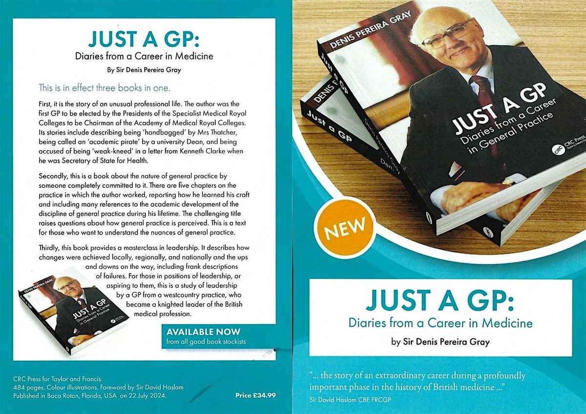 "Just a GP – Diaries from a Career in Medicine", 13 November | Event in Exeter | AllEvents