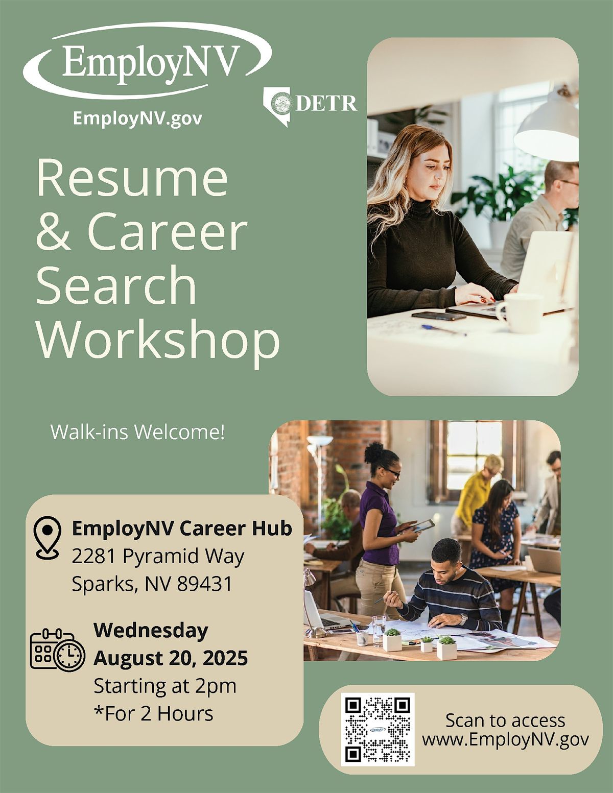 Resume & Career Search Workshop, 20 August | Event in Sparks | AllEvents
