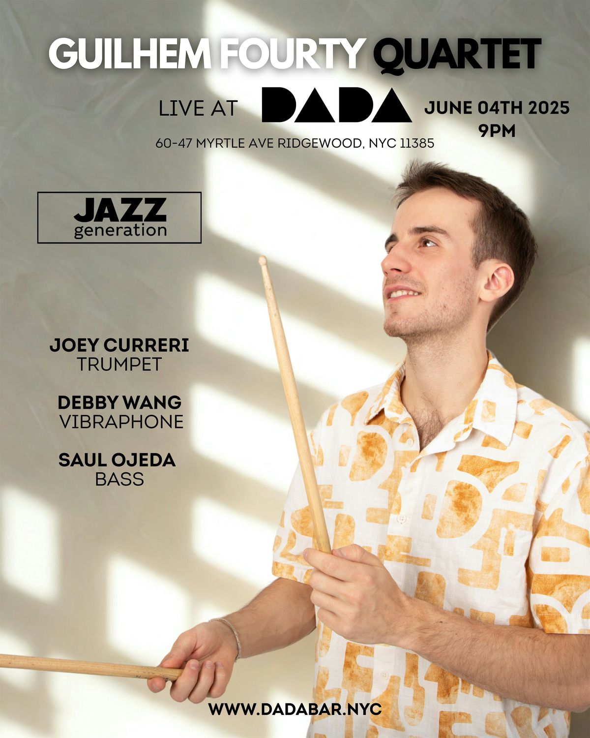 Guilhem Fourty Quartet, 4 June | Event in Queens | AllEvents