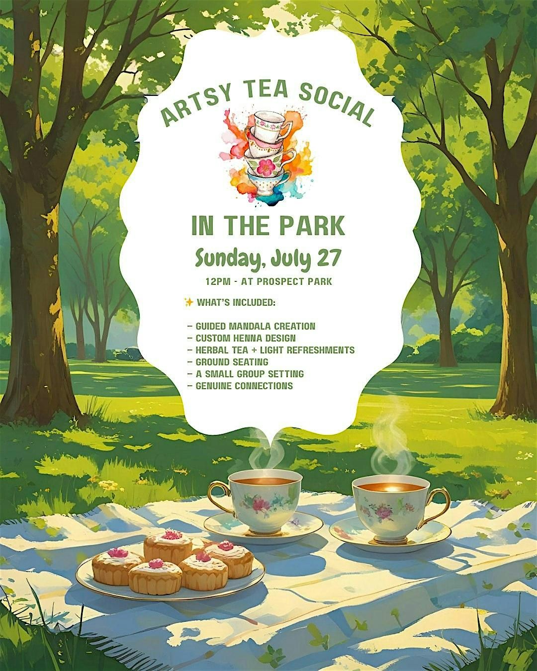 Artsy Tea Social: Sip, Create, Connect, 27 July | Event in Brooklyn | AllEvents
