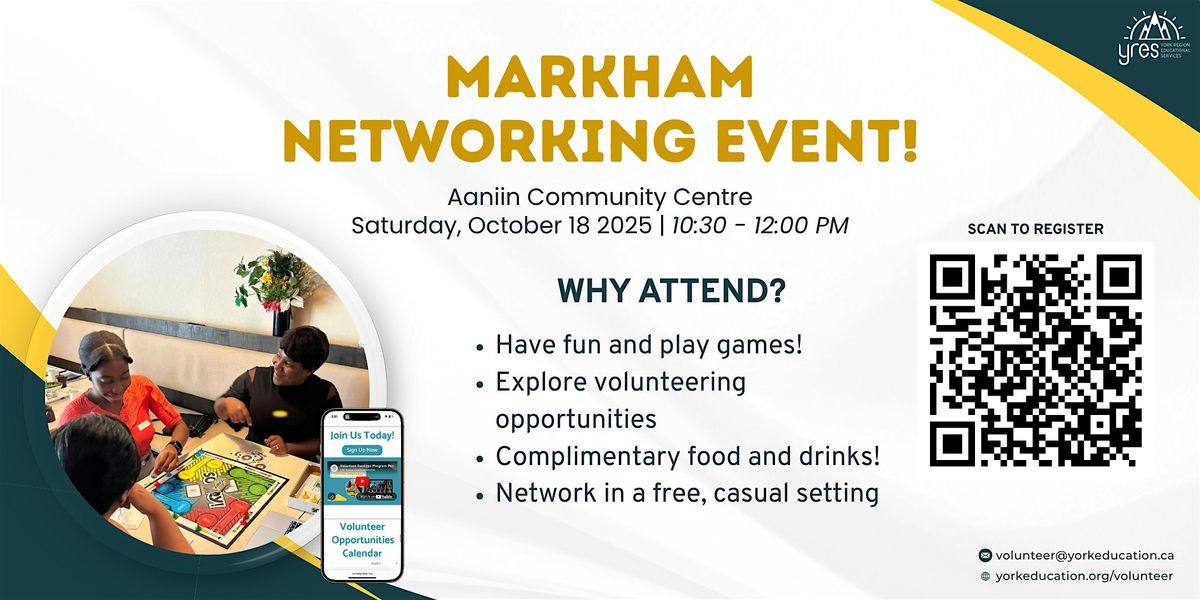 Markham Networking Event, 18 October | Event in Markham | AllEvents