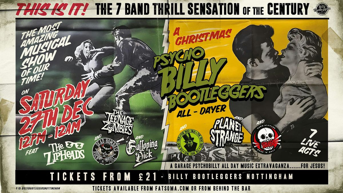 A CHRISTMAS PSYCHOBILLY BOOTLEGGERS ALL-DAYER, 27 December | Event in Nottingham | AllEvents