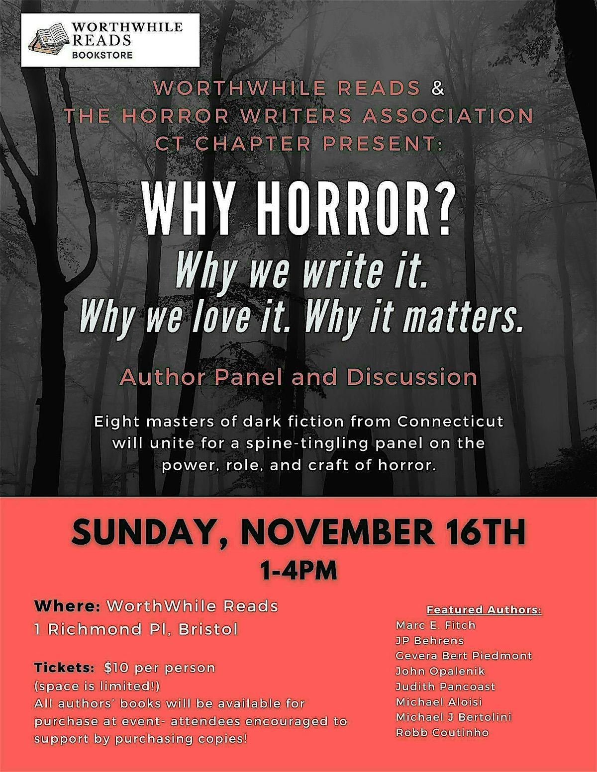 Why Horror?  Author Panel and Discussion, 16 November | Event in Bristol | AllEvents