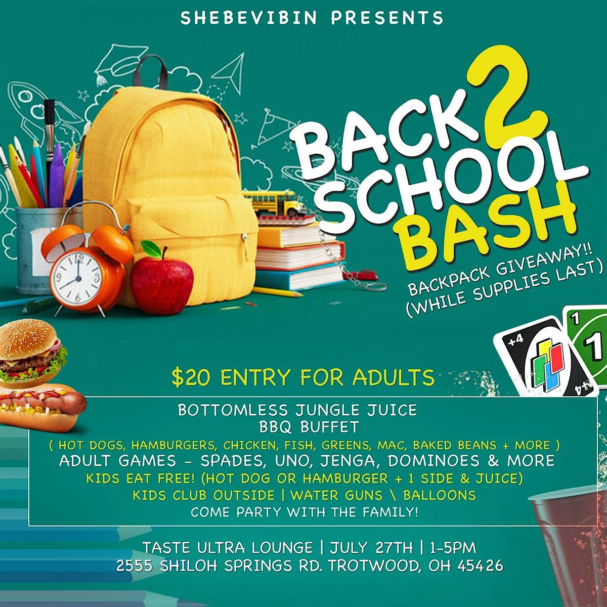Back 2 School Bash, 27 July | Event in Trotwood | AllEvents