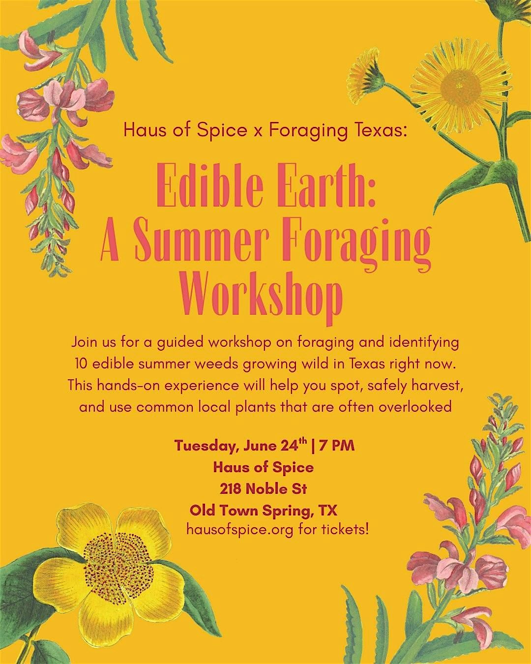 Edible Earth: A Summer Foraging Workshop, 24 June | Event in Spring | AllEvents