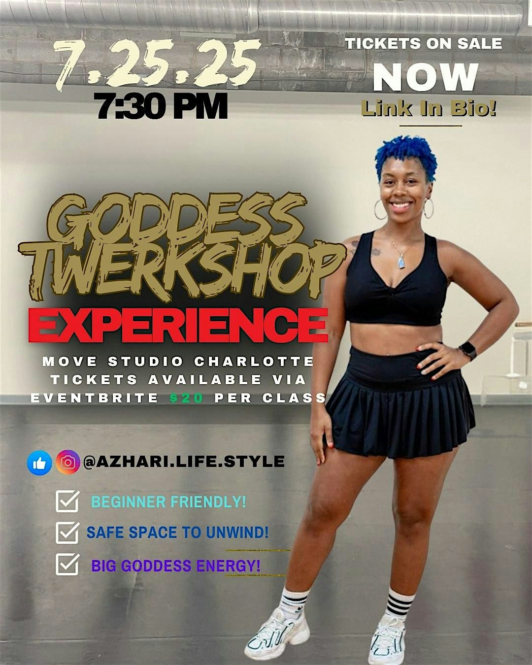 The Goddess Twerkshop | July 2025 Class, 25 July | Event in Charlotte | AllEvents