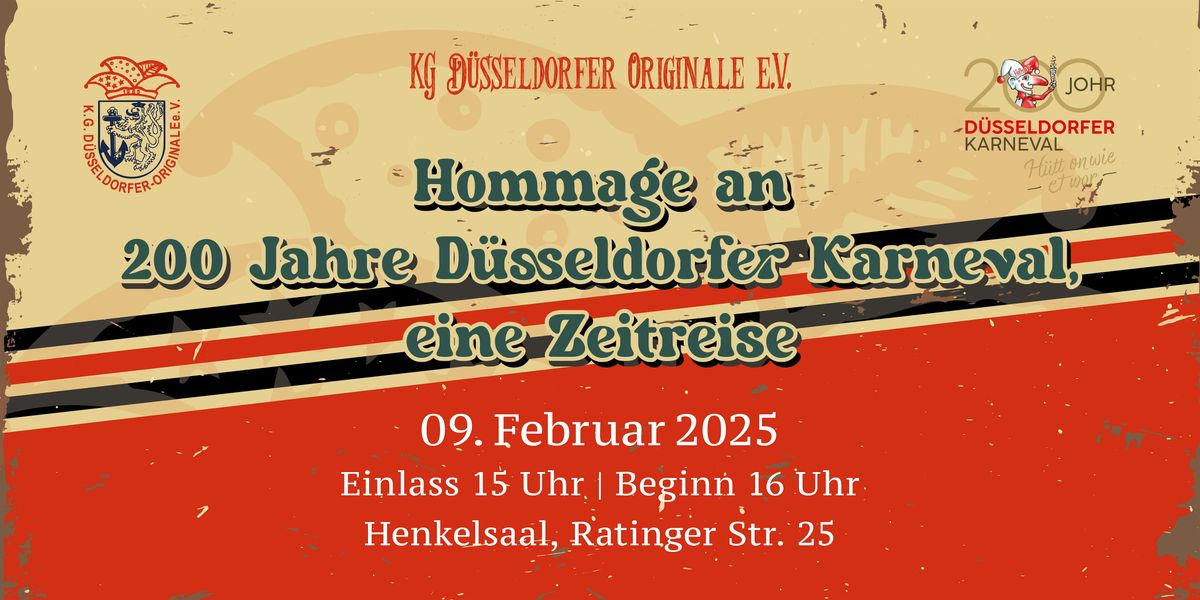 Hommage an 200 Jahre Düsseldorfer Karneval - eine Zeitreise -, 22 November | Event in Düsseldorf | AllEvents