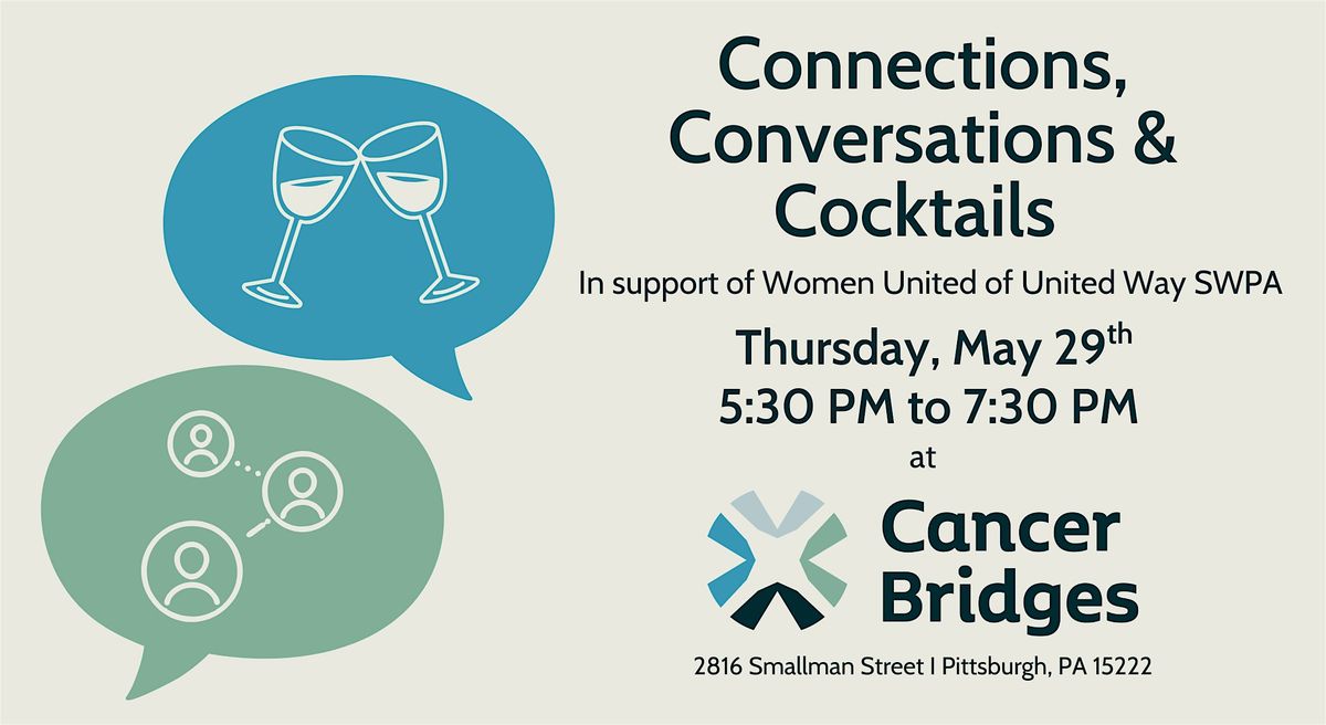 3C - Connections, Conversations & Cocktails (Mocktails), 29 May | Event in Pittsburgh | AllEvents