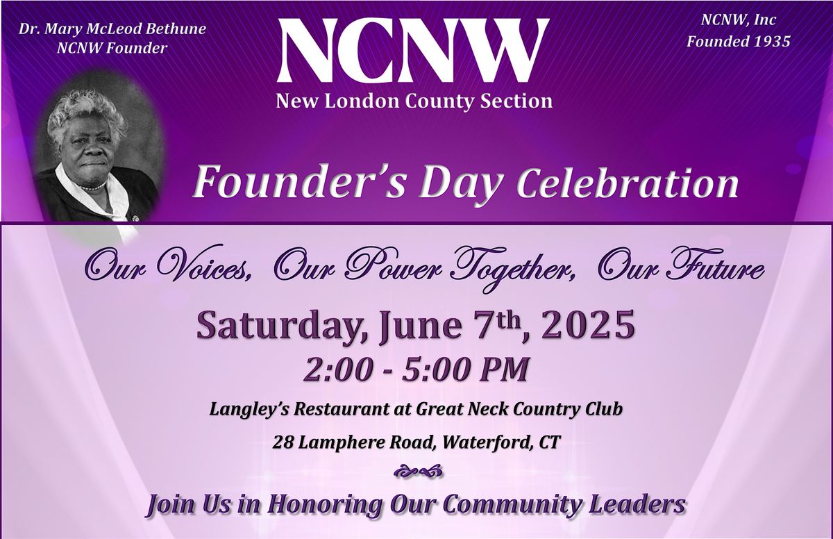 NCNW New London 2025 Founder's Day Celebration, 7 June | Event in Waterford | AllEvents