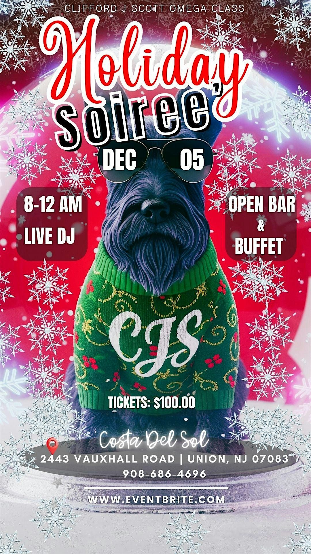 CJS Omega Class Holiday Soiree, 5 December | Event in Union | AllEvents