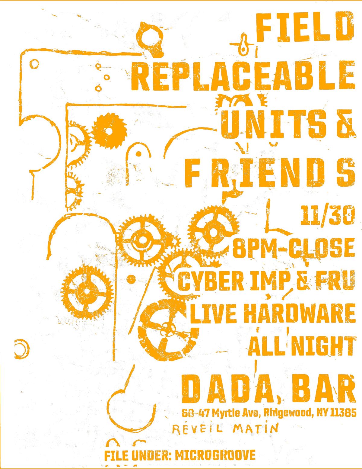 Field Replaceable Units & Friends: Cyber Imp & FRU, 30 November | Event in Queens | AllEvents