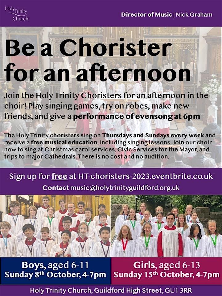 Be a Chorister for an Afternoon in Guildford, 16 November | Event in Guildford | AllEvents