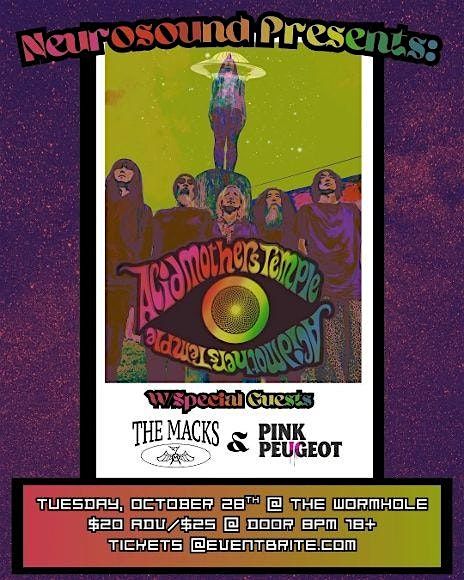 Acid Mothers Temple with guests THE MACKS & Pink Peugeot, 28 October | Event in Savannah | AllEvents
