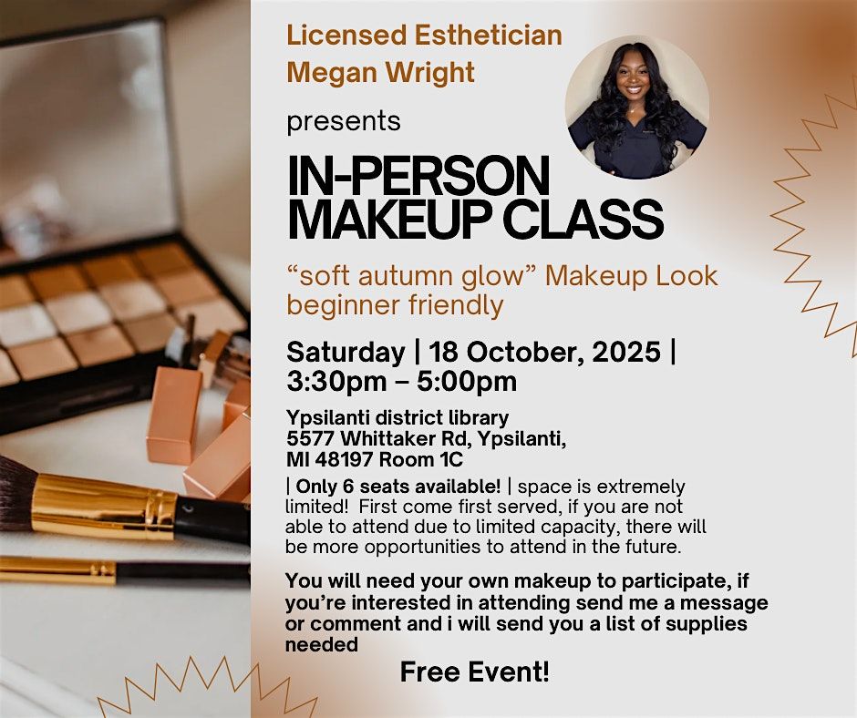 Makeup class beginners, 18 October | Event in Ypsilanti | AllEvents
