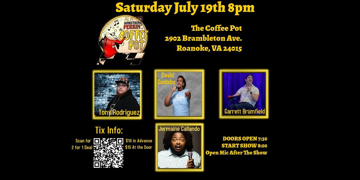 The R.E.A.L. Funny @ The Coffee Pot, 19 July | Event in Roanoke | AllEvents