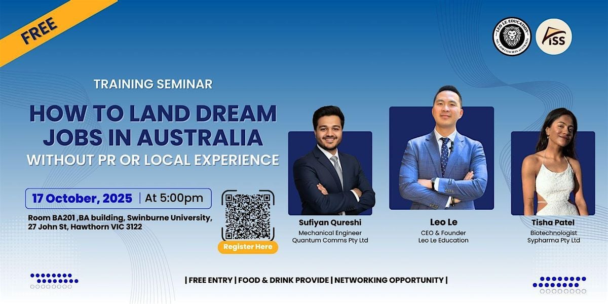 How to Land Your Dream Job in Australia Without PR or Local Experience!, 17 October | Event in Hawthorn | AllEvents
