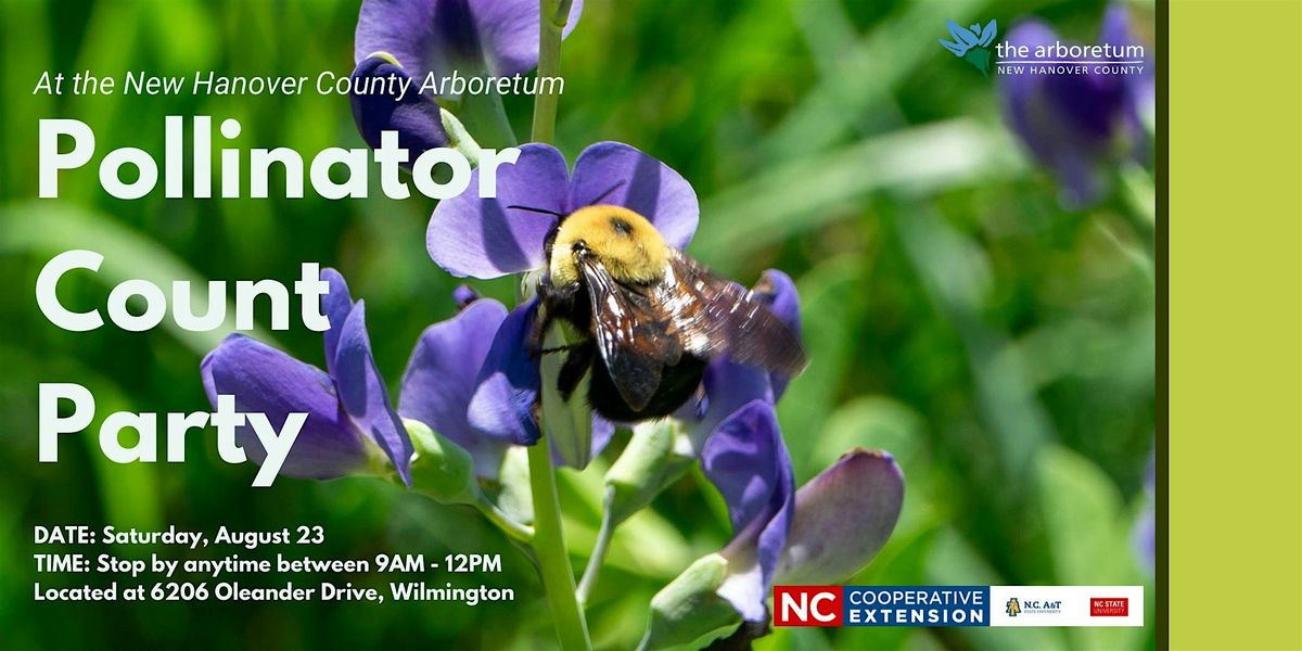 Pollinator Count Party at the NHC Arboretum, 23 August | Event in Wilmington | AllEvents