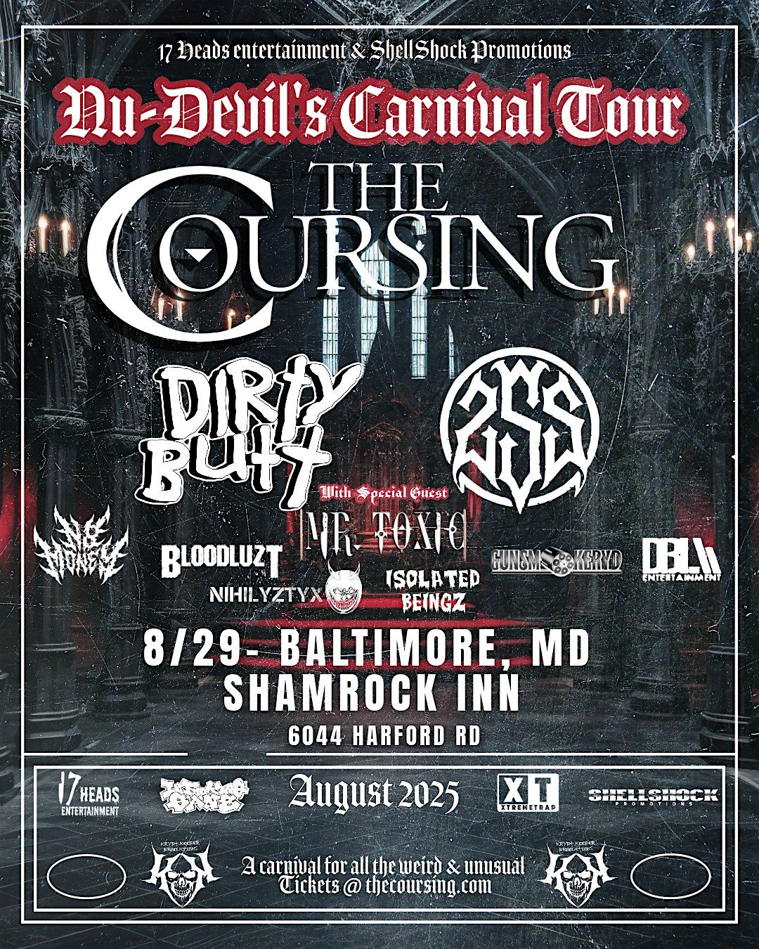 NU-DEVIL’S CARNIVAL TOUR: The Coursing + Dirty Butt + 2 Stroke Smoke +more!, 29 August | Event in Baltimore