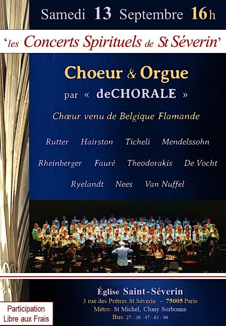 Grand Choeur & Orgue, 13 September | Event in Paris | AllEvents