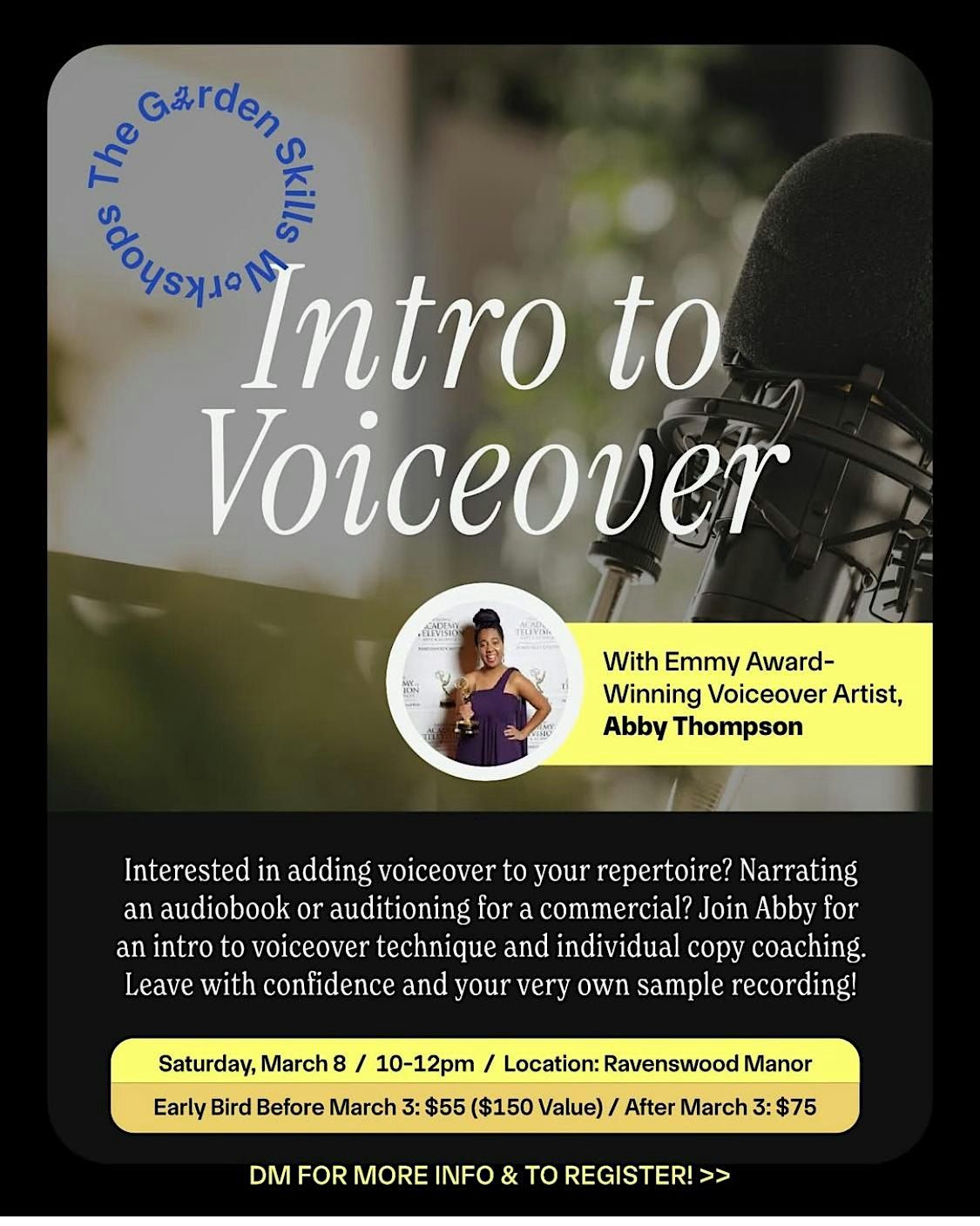 Intro to Voiceover with Emmy Award Winner Abby Thompson, Lazy Moon ...