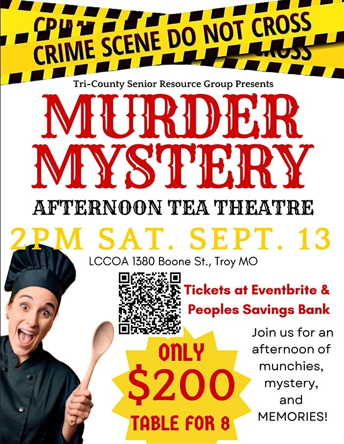 M**der Mystery at LCCOA, 13 September | Event in Troy | AllEvents
