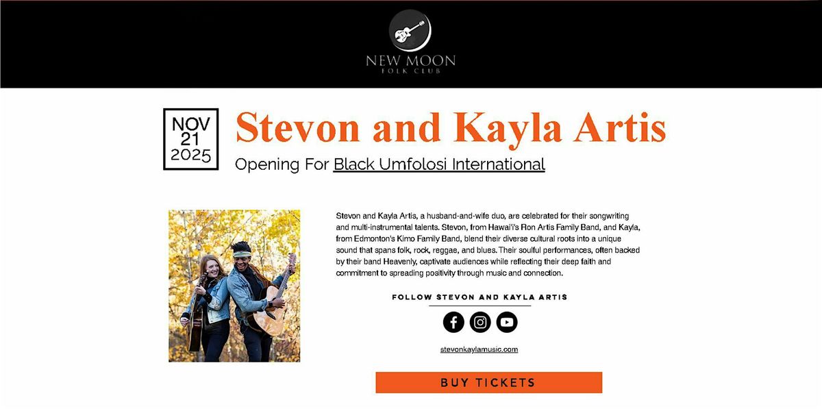 Stevon Stevon & Kayla - New Moon Folk Club DEBUT, St Basil's Cultural Centre ...