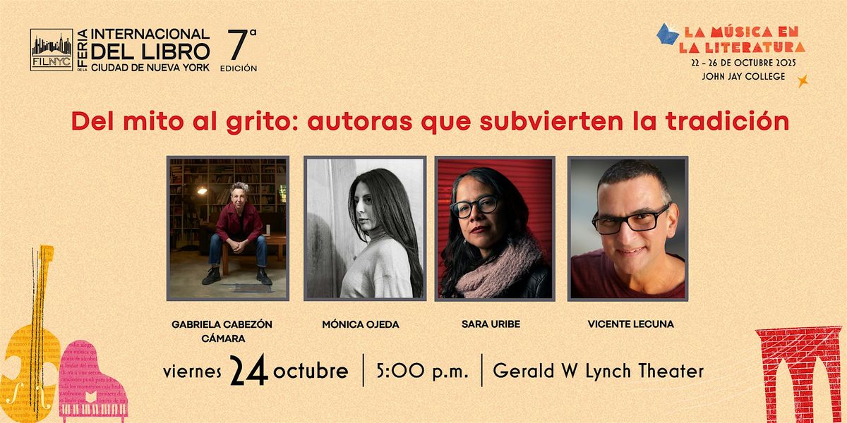 Del mito al grito: autoras que subvierten la tradición, 24 October | Event in New York | AllEvents