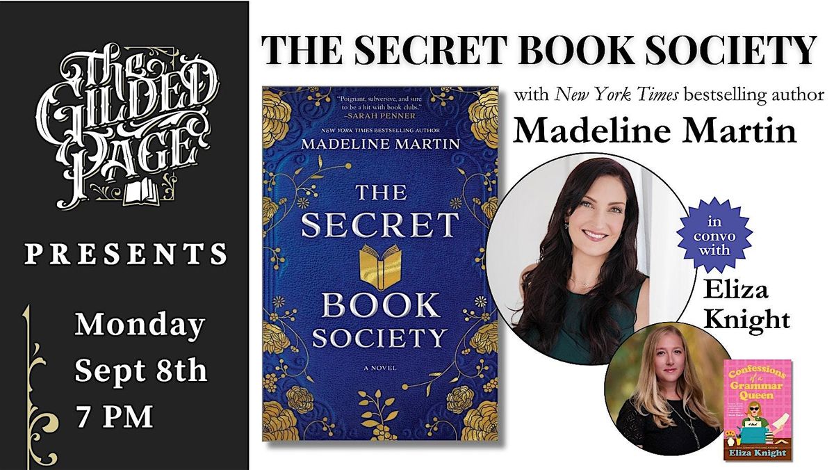 The Secret Book Society: A Conversation with Madeline Martin, 8 September | Event in Tarpon Springs | AllEvents