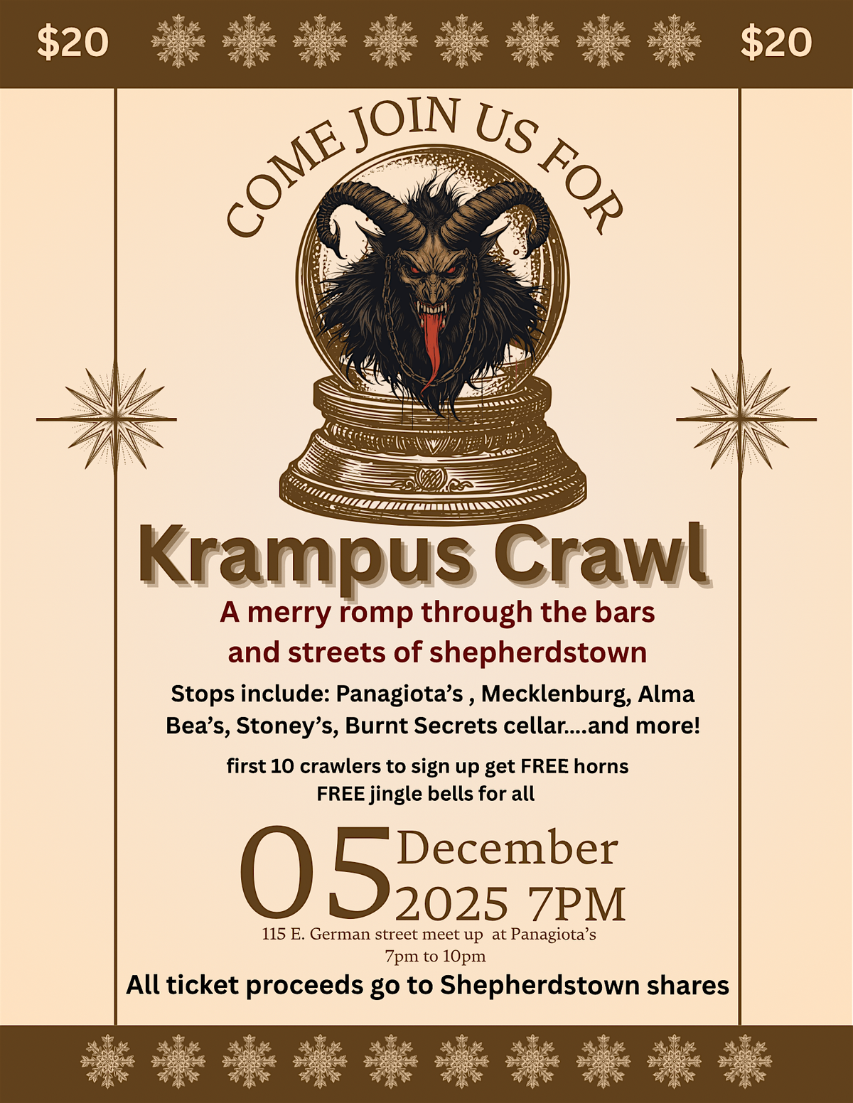Krampus Bar Crawl, 5 December | Event in Shepherdstown | AllEvents