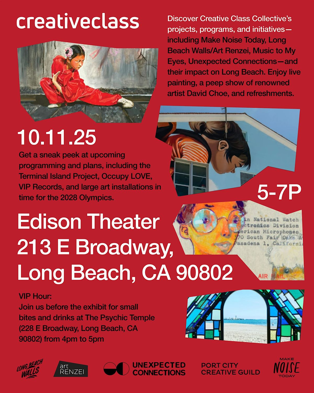 Creative Class Collective VIP Hour, 11 October | Event in Long Beach | AllEvents