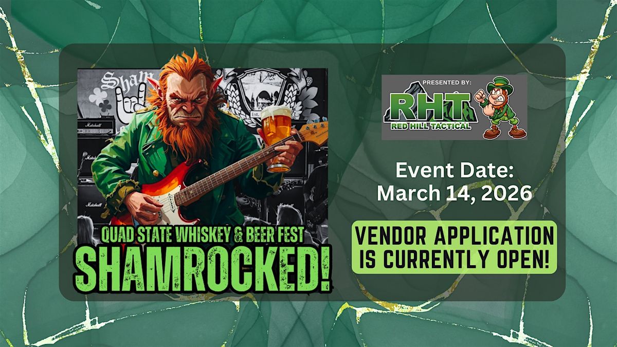 Quad State Whiskey & Beer Fest: SHAMROCKED! 2026 Vendor APPLICATION, 14 March | Event in Boonsboro | AllEvents