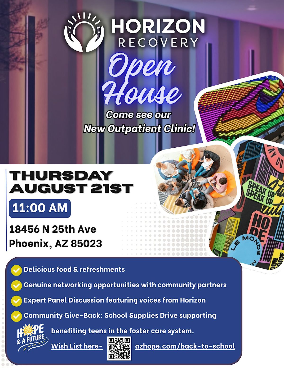 Horizon Recovery New Clinic Open House!, 21 August | Event in Phoenix | AllEvents