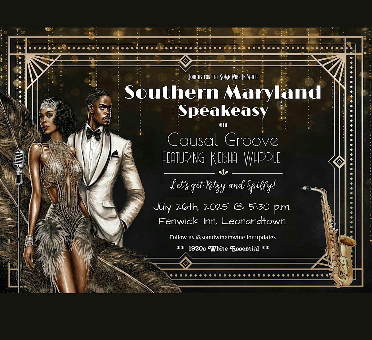 Wine In White 2025: SoMD Speakeasy, 26 July | Event in Leonardtown | AllEvents