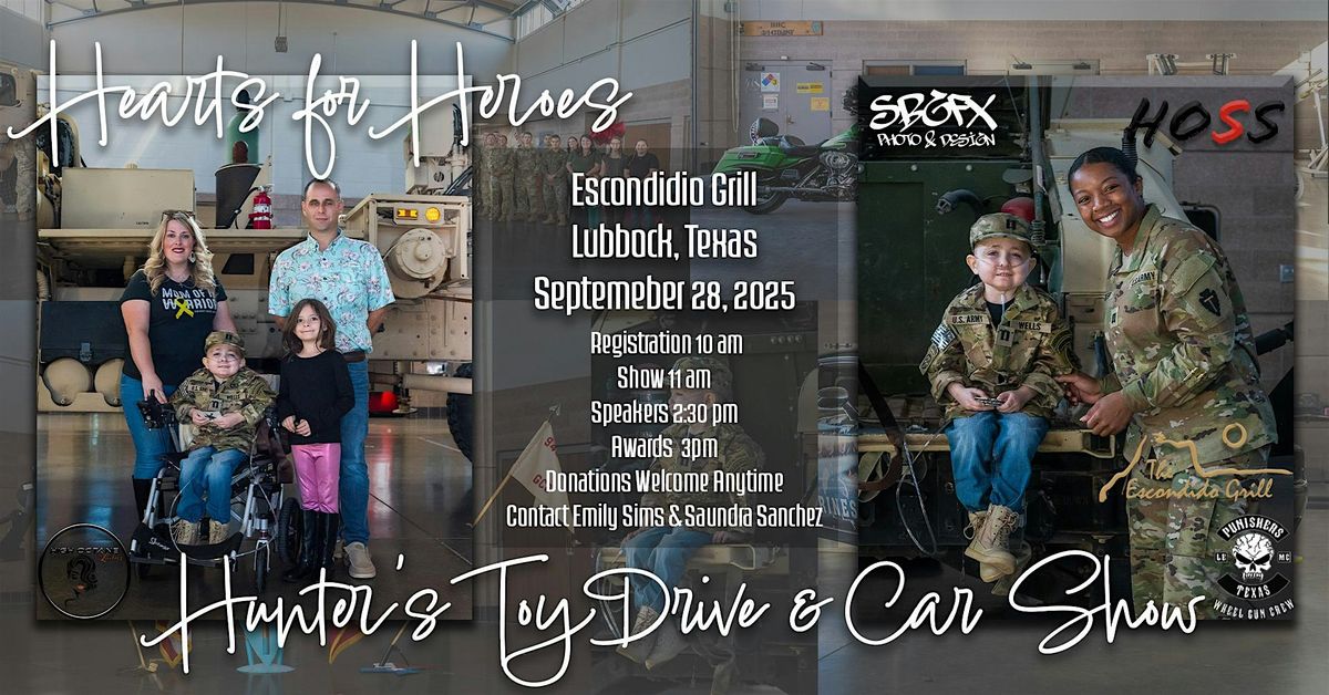 Hearts for Heroes: Hunter's Toy Drive & Car Show, 28 September | Event in Lubbock | AllEvents