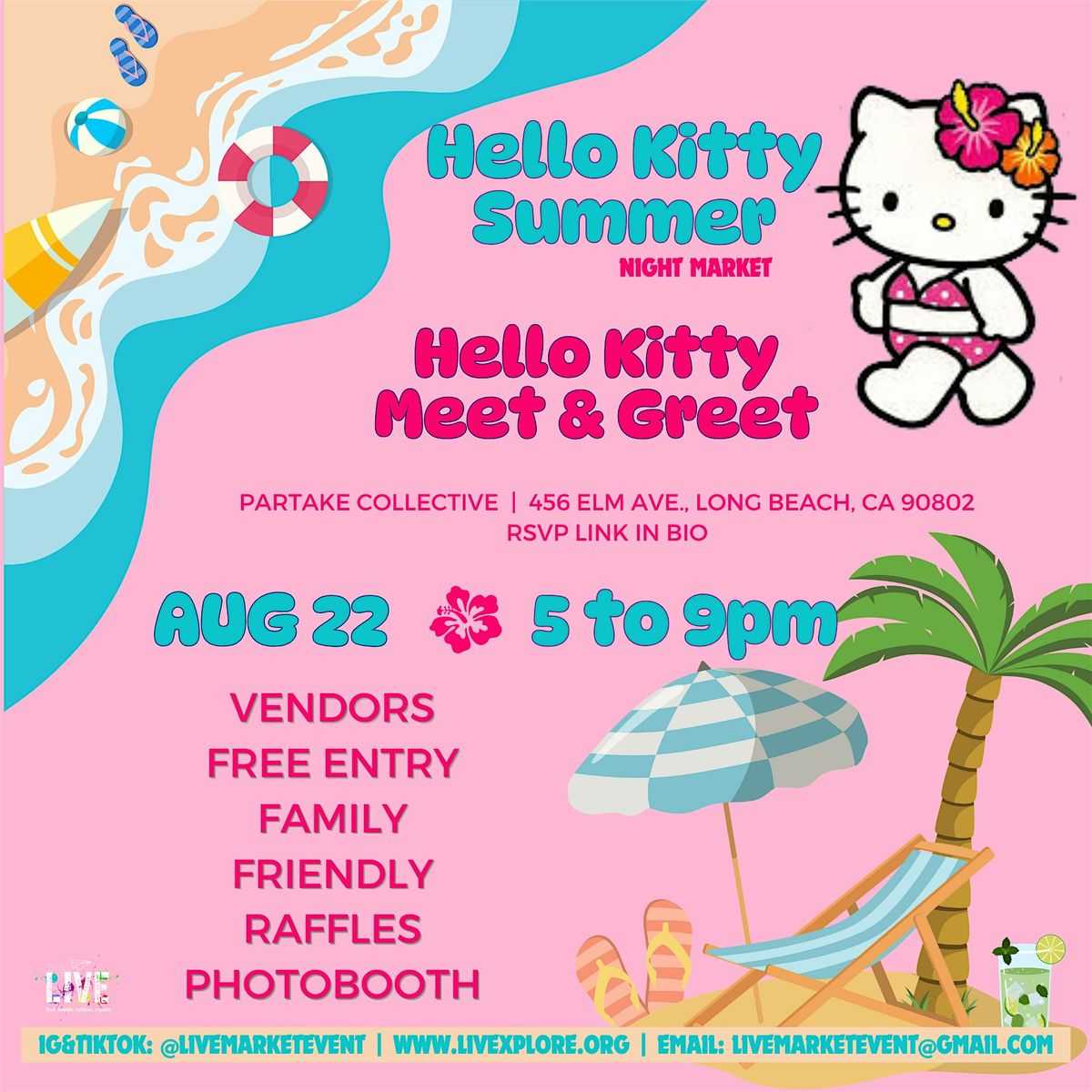 Hello Kitty Summer Night Market, 22 August | Event in Long Beach | AllEvents
