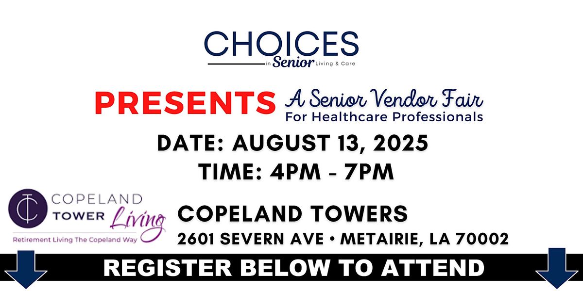 Senior Fair and Networking Event -  Professionals - August  13, 2025, 13 August | Event in Metairie | AllEvents