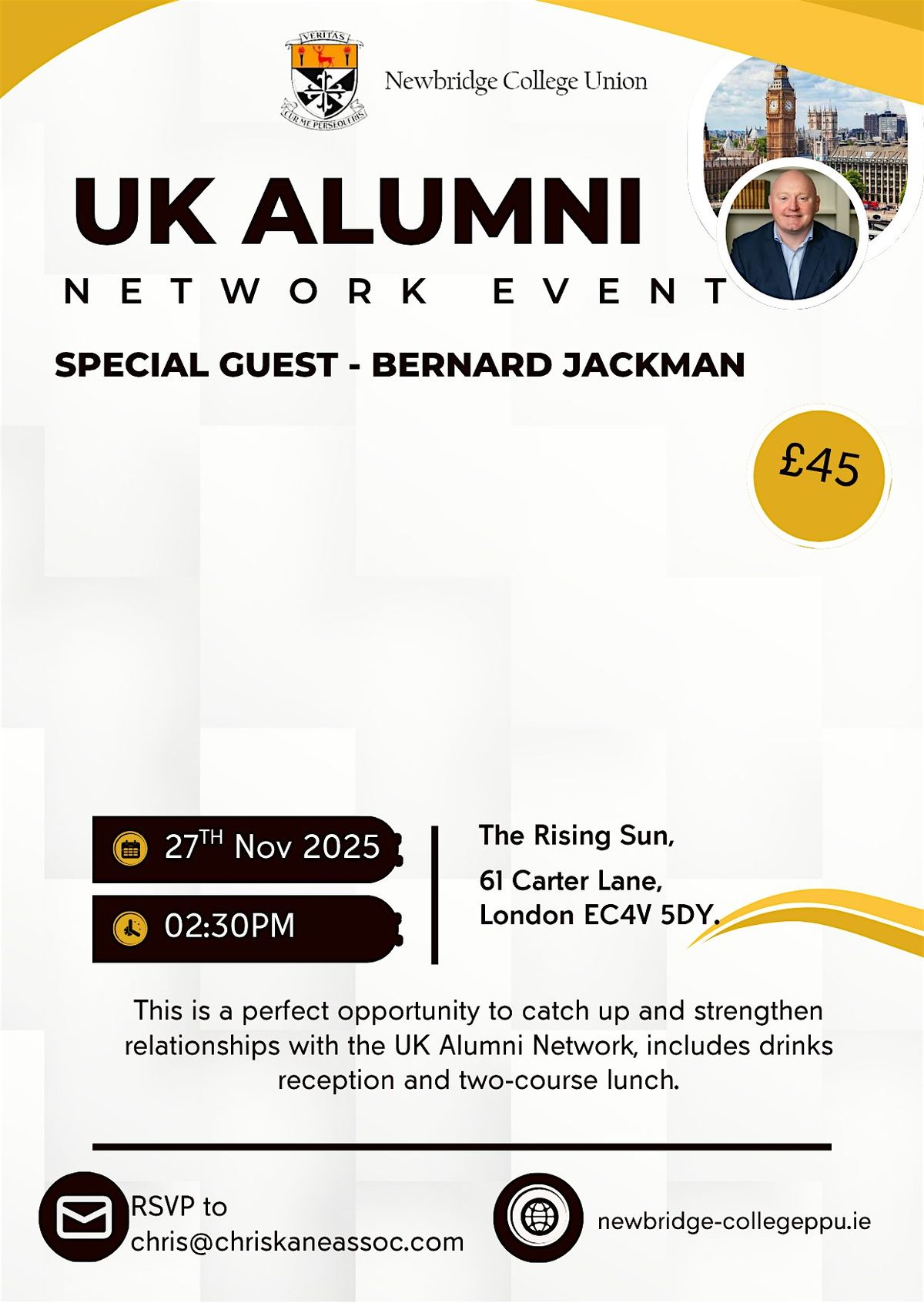 Newbridge College UK Alumni Networking Event, 27 November | Event in London | AllEvents