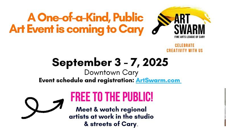 Art Swarm in Cary, 3 September | Event in Cary | AllEvents