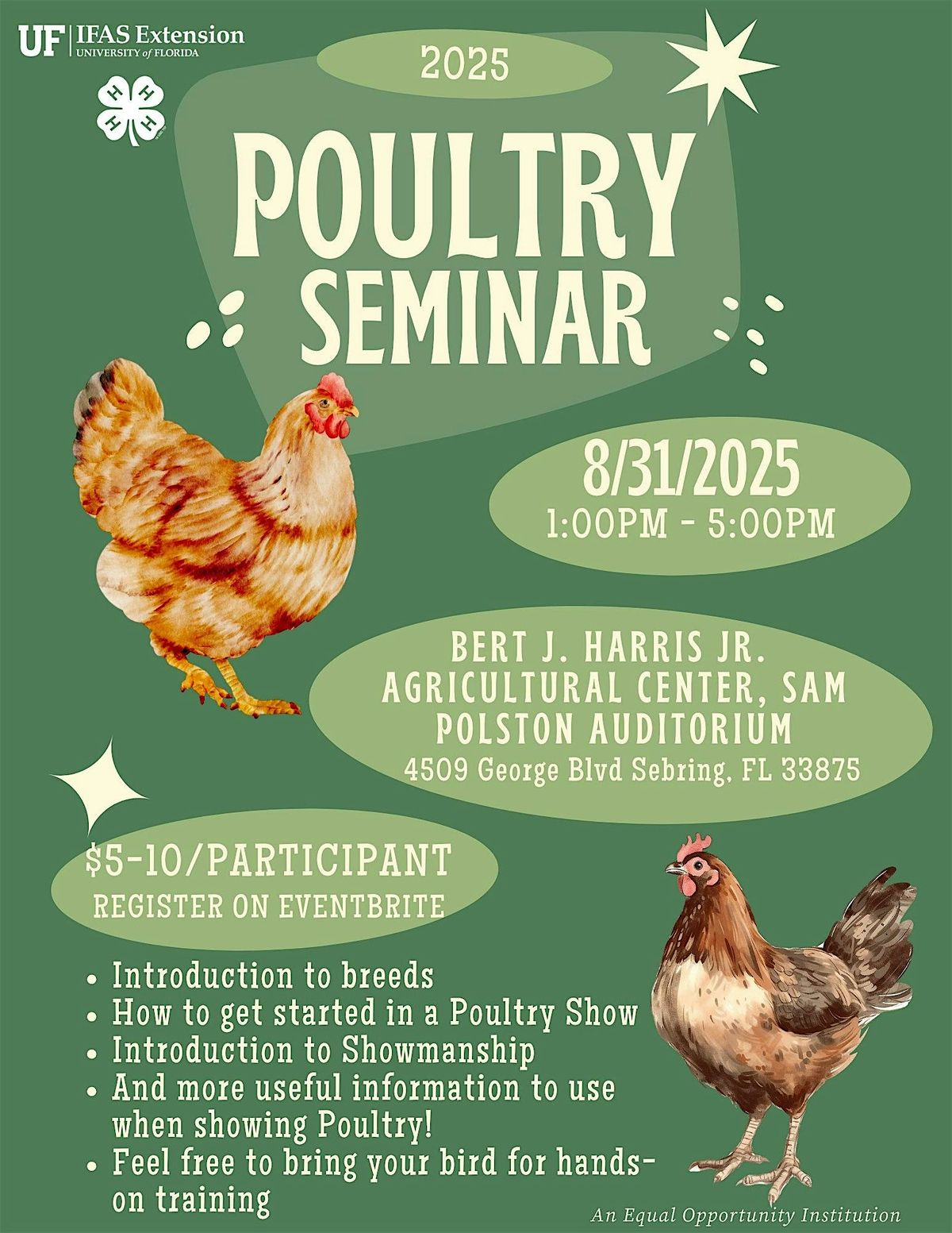Poultry Seminar, 31 August | Event in Sebring | AllEvents