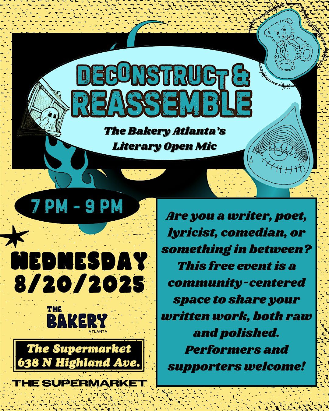 Deconstruct and Reassemble ~ Literary Open Mic, 20 August | Event in Atlanta | AllEvents