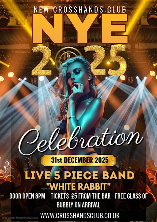 New Years Eve 2025., 31 December | Event in Cross Hands | AllEvents