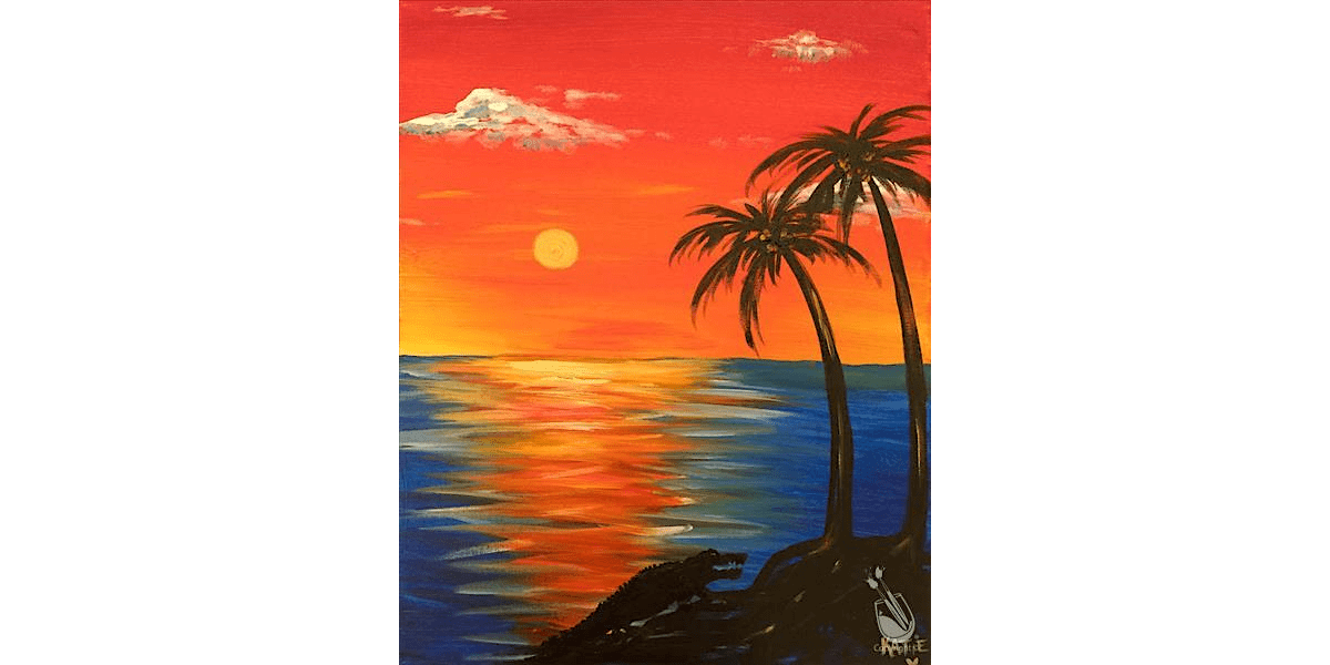 Blazing Tropical Sky - Paint and Sip in Houston | Classpop!™, 19 August | Event in Pearland | AllEvents