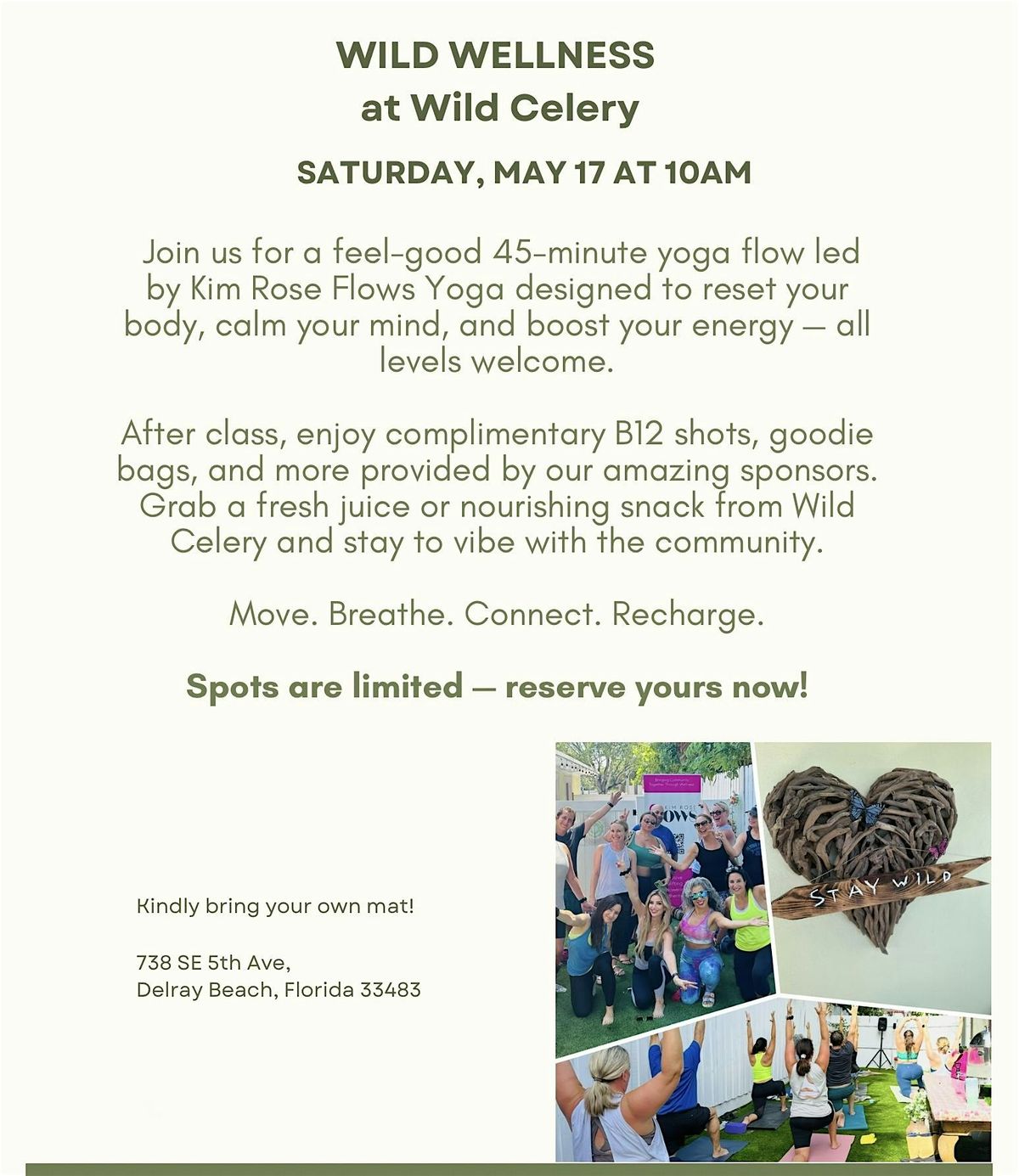 WILD WELLNESS at Wild Celery | Event in Delray Beach | AllEvents