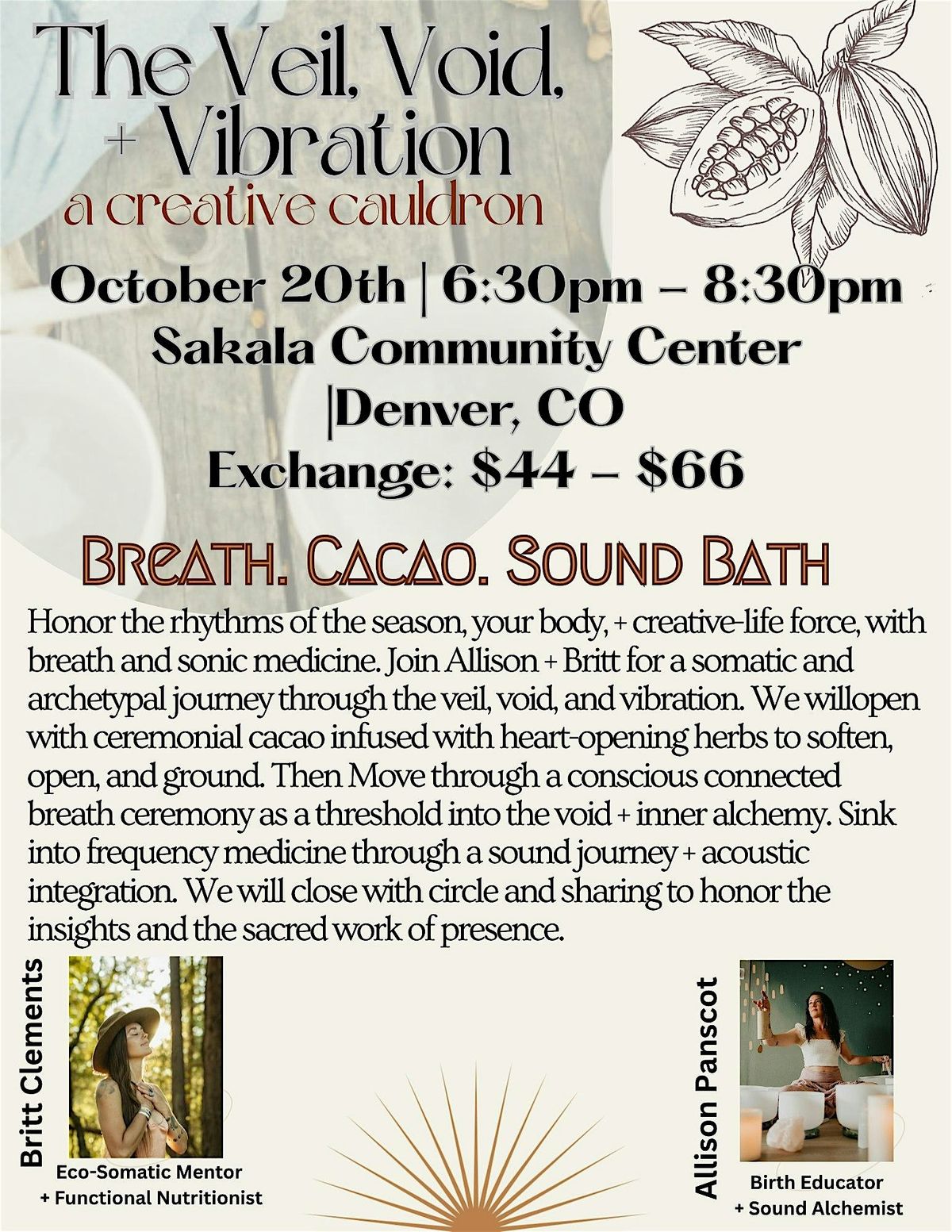 Veil, Void & Vibration: A Creative Cauldron, 20 October | Event in Denver | AllEvents