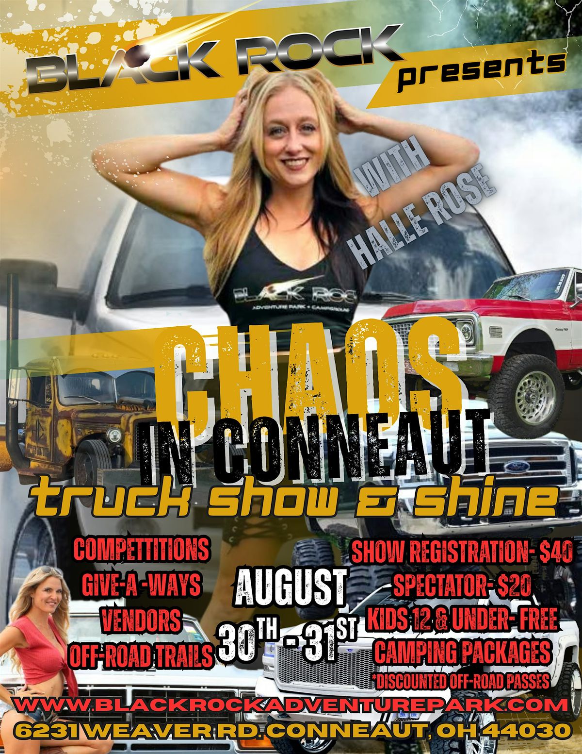 Chaos in Conneaut 4x4 Show and Shine hosted by Halle Rose, 30 August | Event in Conneaut | AllEvents