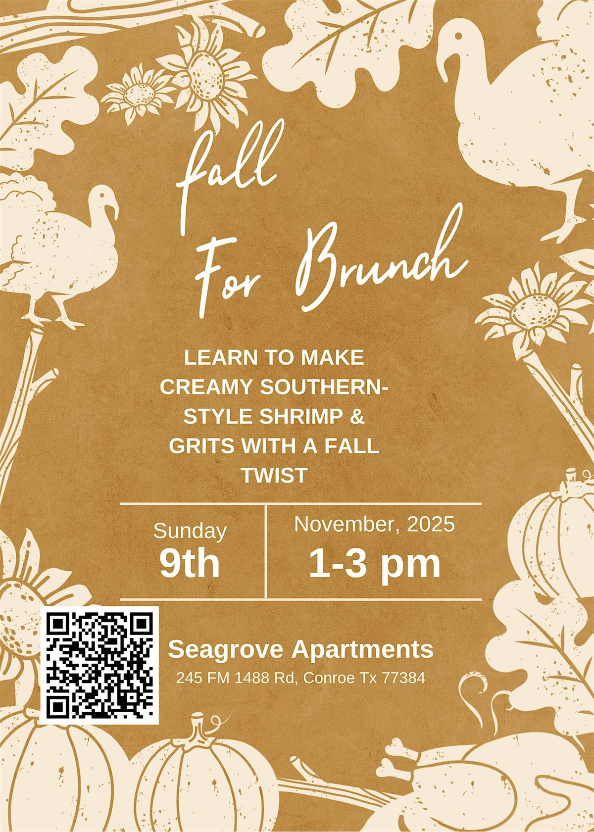 WheelSimpleCooking: Fall for Brunch Cooking Class, 9 November | Event in Conroe | AllEvents